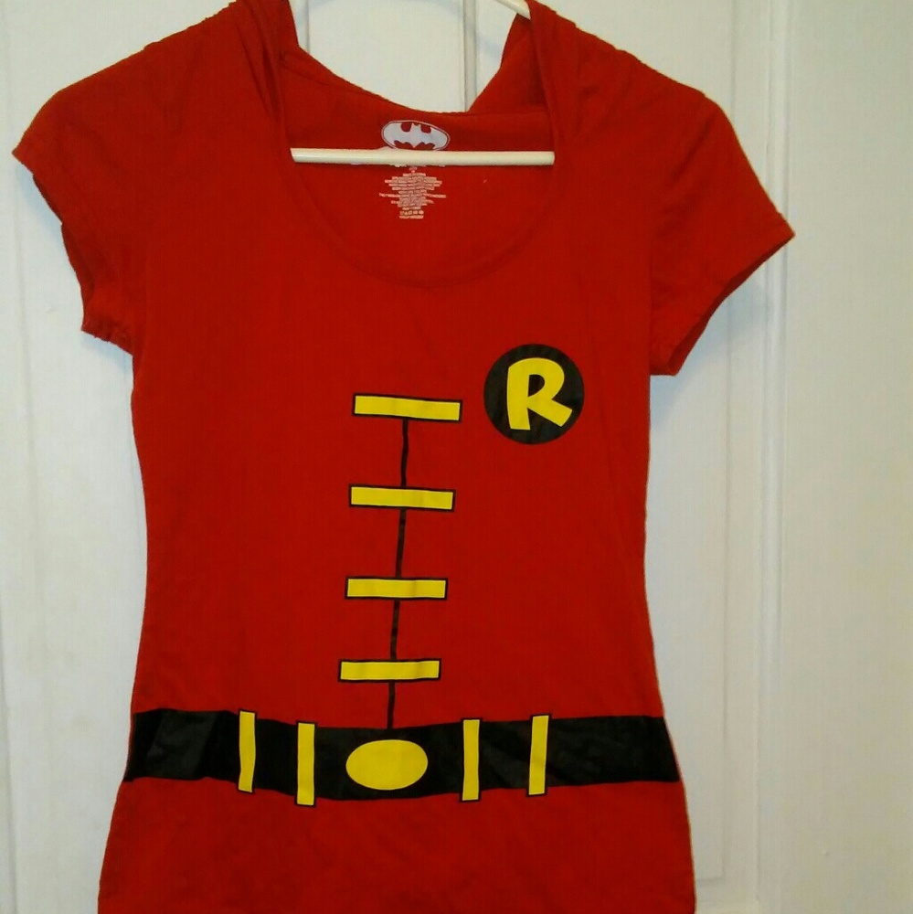 Robin Hooded mask shirt